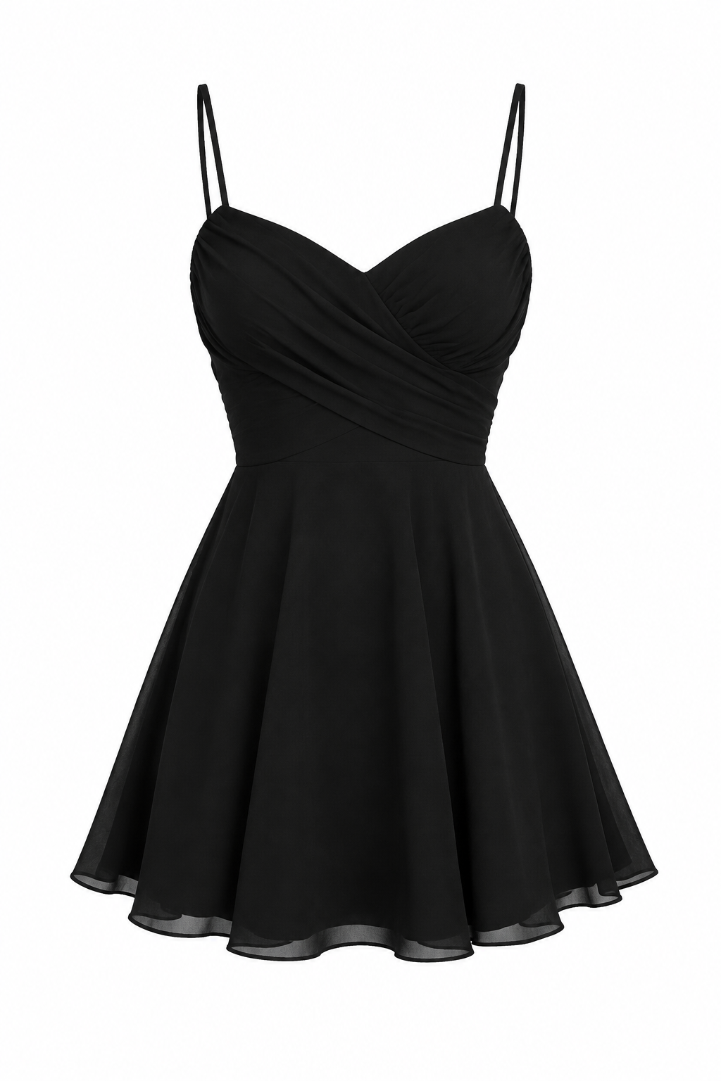 Vestido Curto Liso Preto
