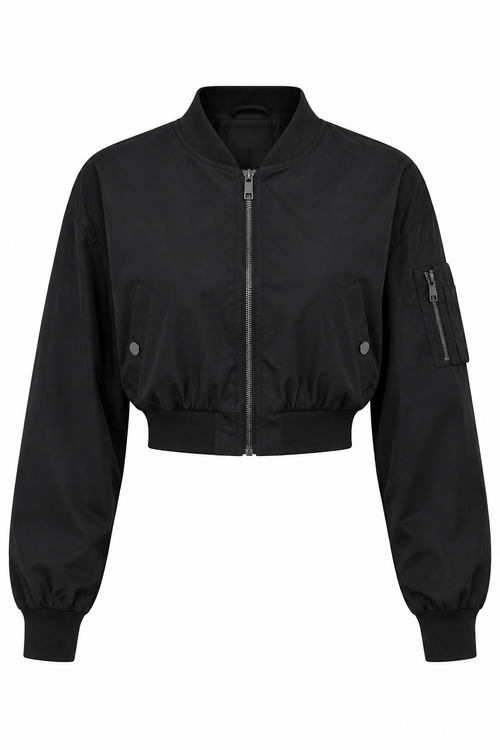 Bomber Cropped Preto