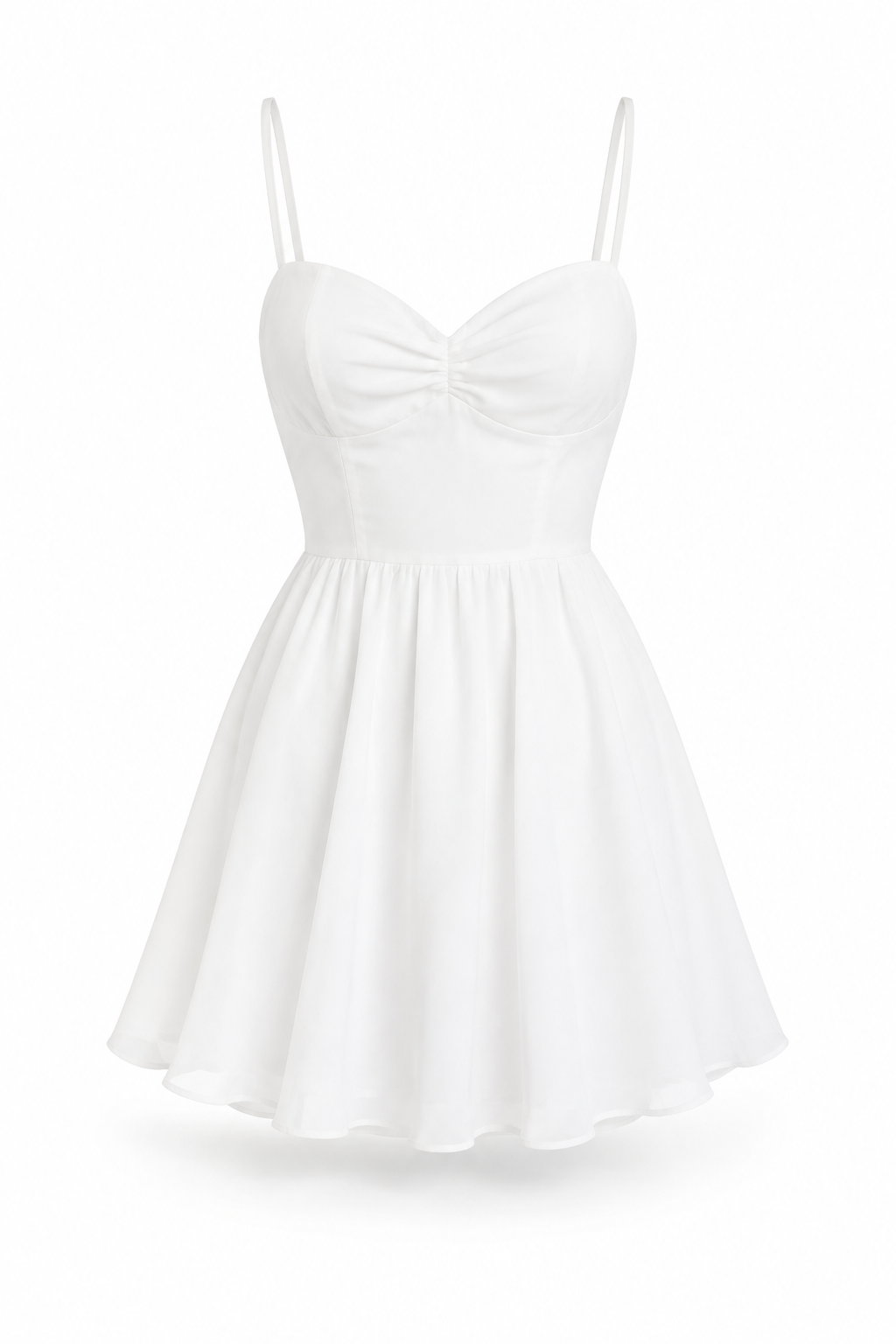 Vestido Curto Liso Branco
