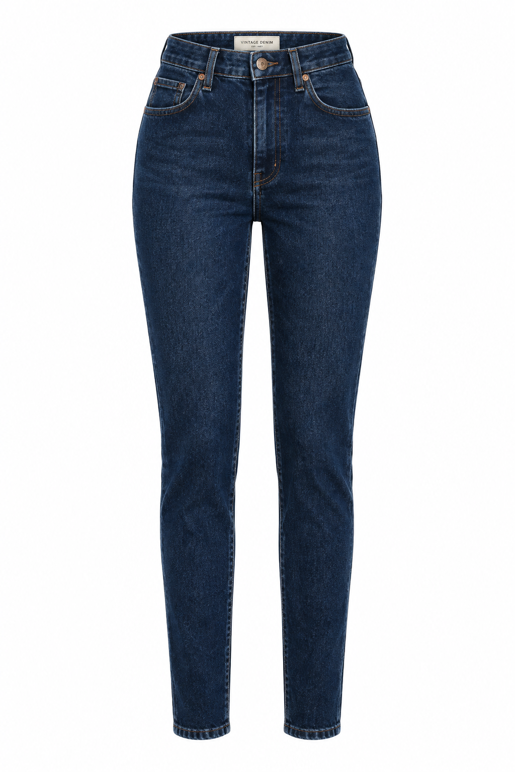 Calça de Ganga Feminina Retro Azul Escuro