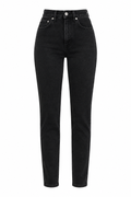 Calça de Ganga Feminina Retro Preta